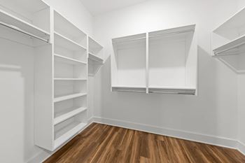 Custom walk-in closets in every bedroom